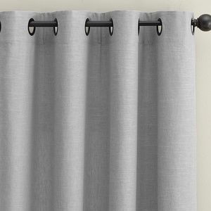 POTTERY BARN EMERY LINEN GROMMET CURTAIN, LIGHT FILTERING.